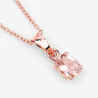 Morganite Pendant 0.68 Carats Gold Plated Silver