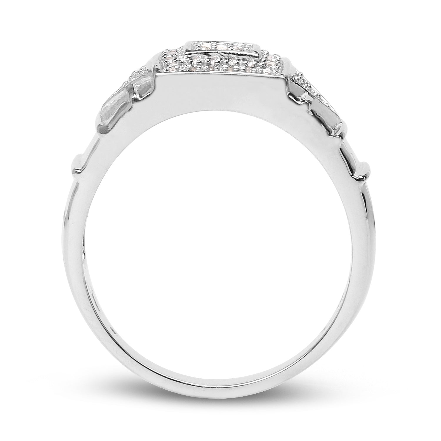 Diamond Ring 0.2 Carats Sterling Silver