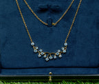 Blue Topaz Necklace 7.32 Carats Gold Plated Sterling Silver