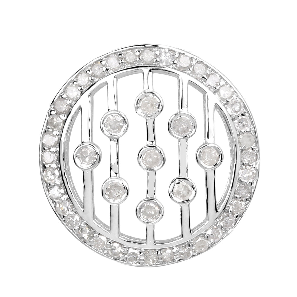 Diamond Pendant 0.5 Carats Sterling Silver