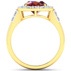 Ruby Ring With Diamonds 3.22 Carats 14K Yellow Gold