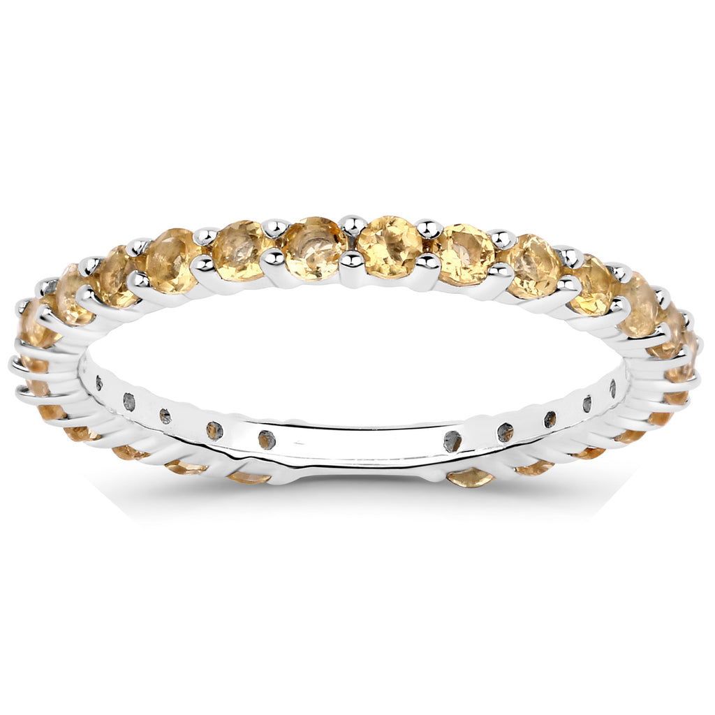 Citrine Ring 0.8 Carats Sterling Silver