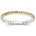 Citrine Ring 0.8 Carats Sterling Silver