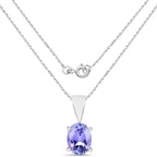Tanzanite Pendant 1.14 Carats Sterling Silver