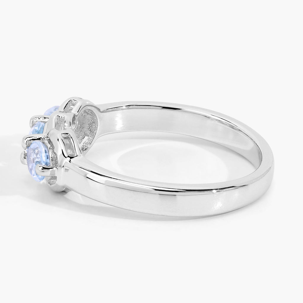 Blue Topaz Ring 0.56 Carats Sterling Silver