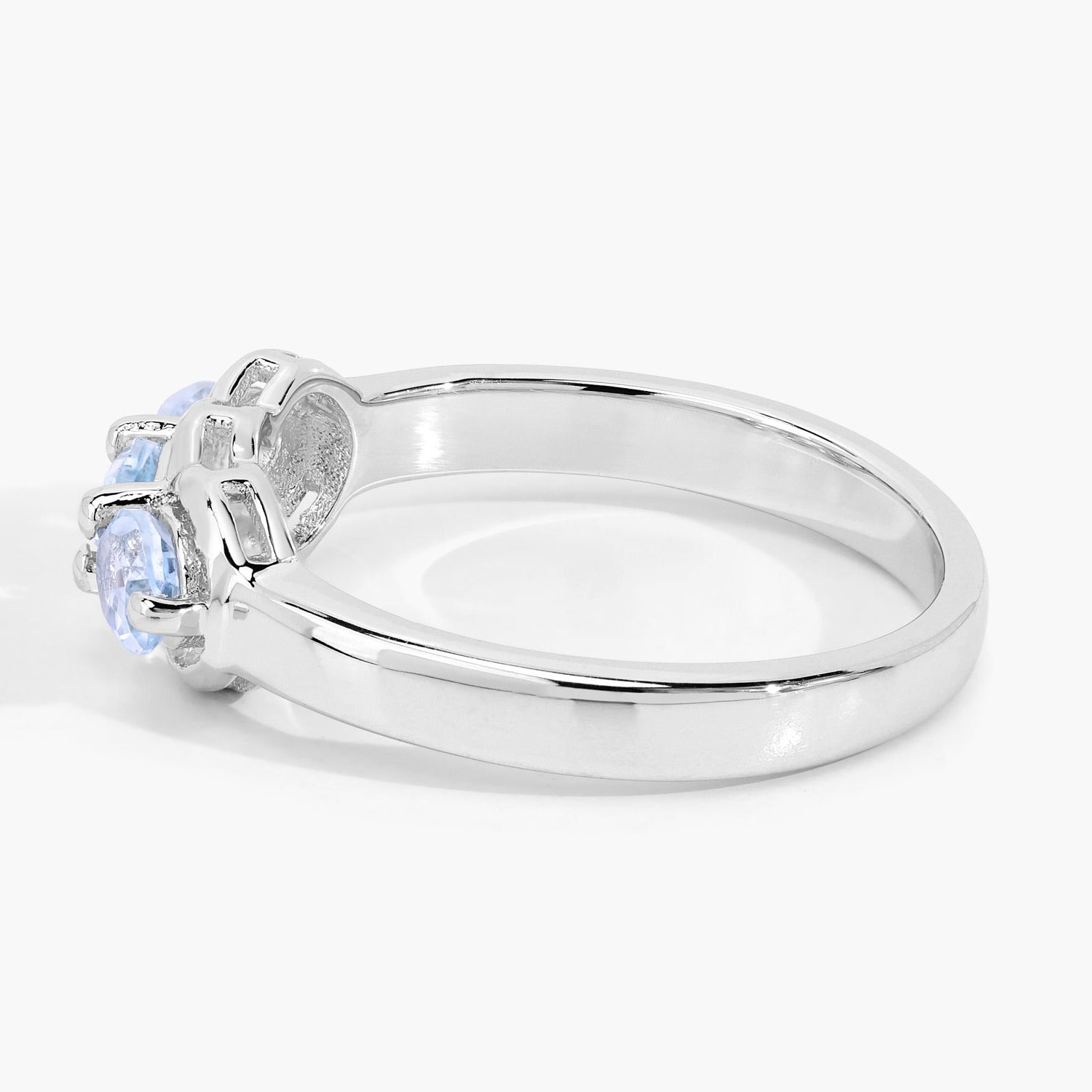 Blue Topaz Ring 0.56 Carats Sterling Silver