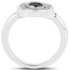 Multicolor Diamond Ring 0.18 Carats Sterling Silver