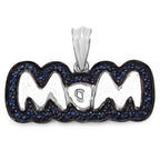 Blue Sapphire Pendant 1 Carats Sterling Silver