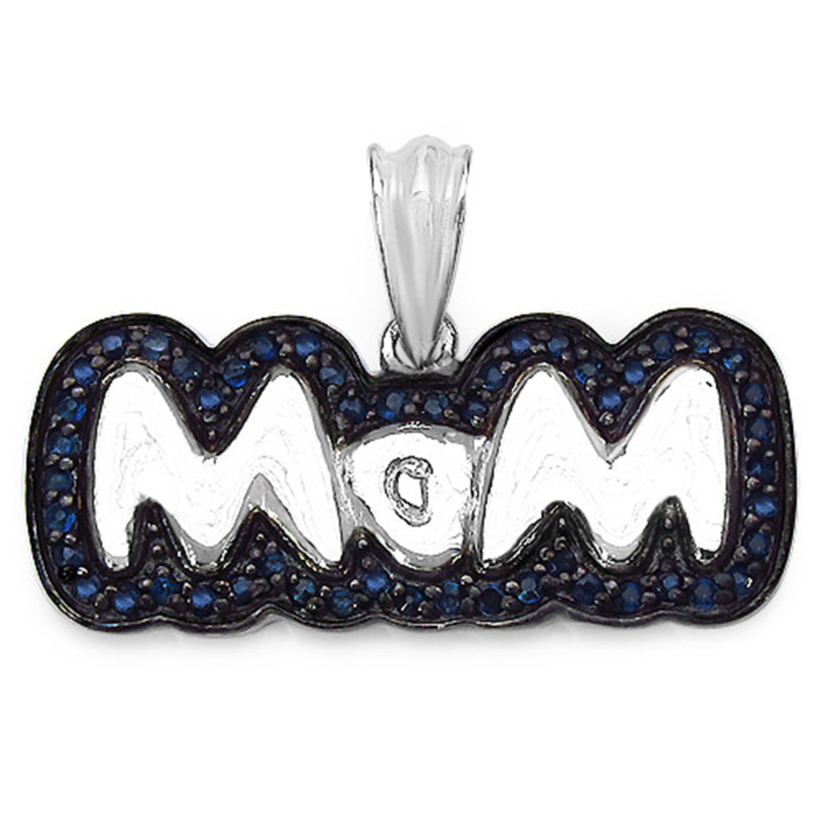 Blue Sapphire Pendant 1 Carats Sterling Silver