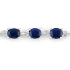 Blue Sapphire Bracelet 2.02 Carats Sterling Silver