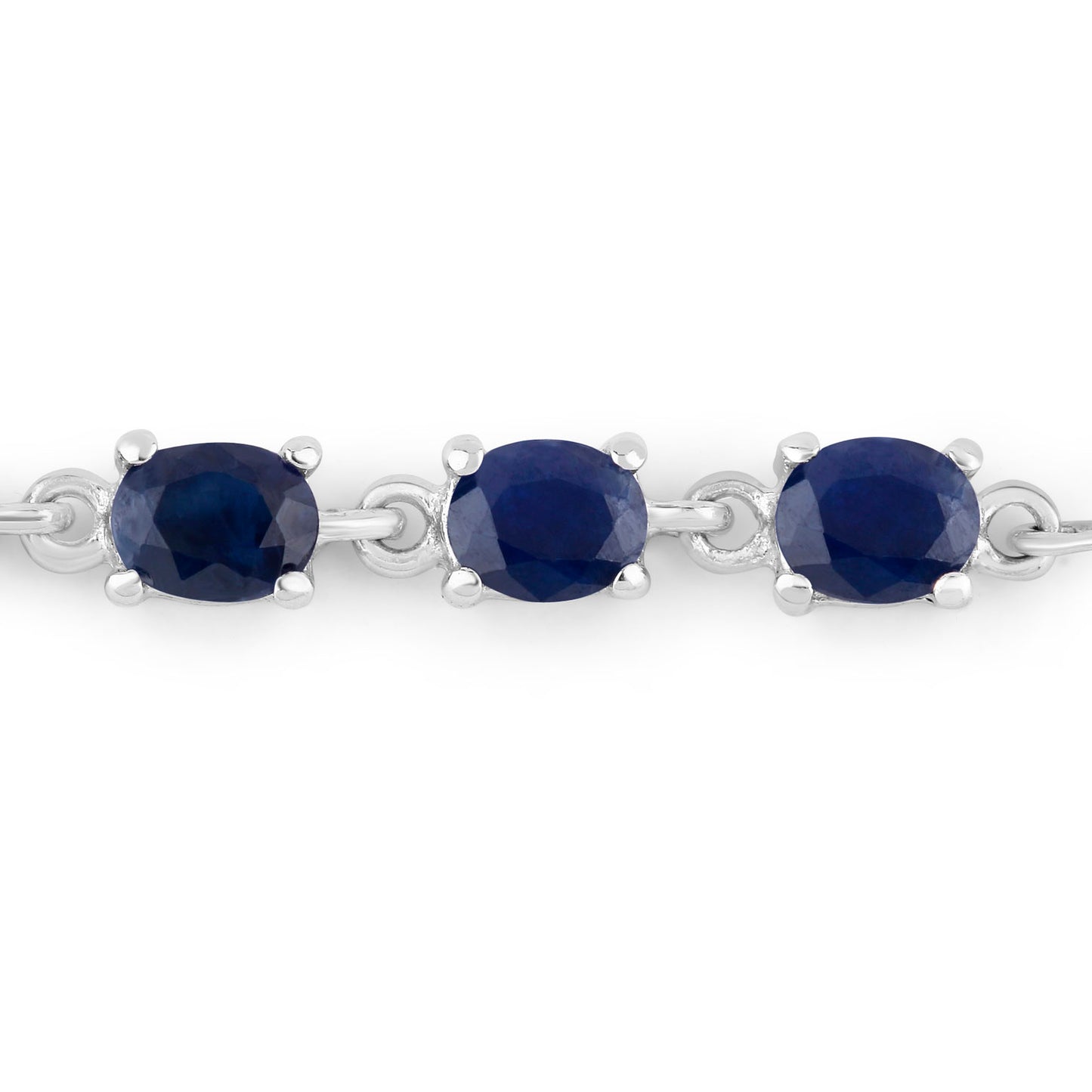 Blue Sapphire Bracelet 2.02 Carats Sterling Silver
