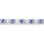 Tanzanite Bracelet 0.9 Carats Sterling Silver