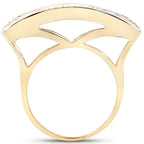 Yellow Sapphire Ring 1.06 Carats Gold Plated Silver