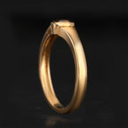 Red Diamond Ring 0.33 Carats 9K Yellow Gold