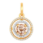 Morganite Pendant With Diamonds 0.56 Carats 14K Yellow & White Gold