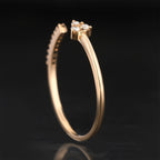 Diamond Arrow Ring 0.07 Carats 9K Yellow Gold
