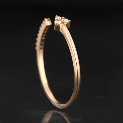 Diamond Arrow Ring 0.07 Carats 9K Yellow Gold