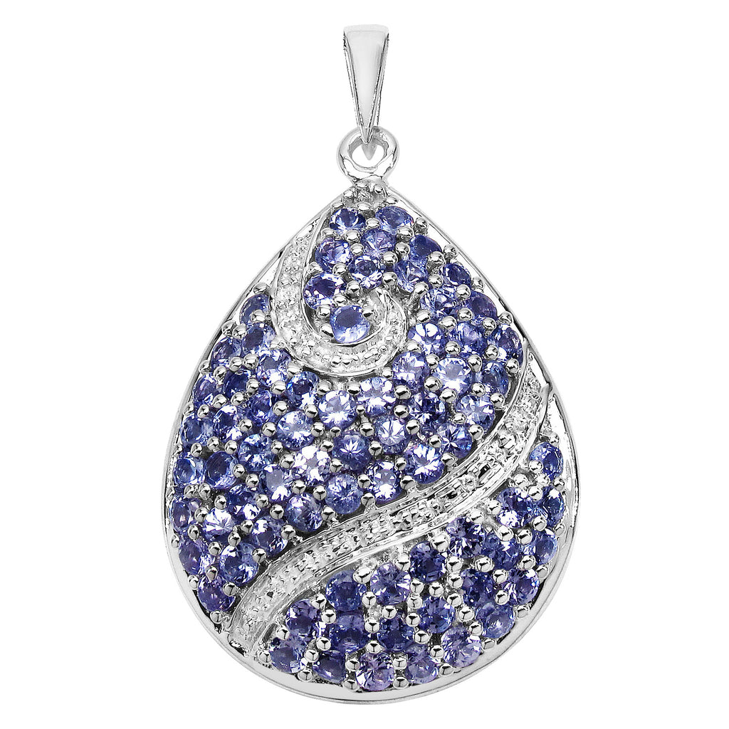 Tanzanite Pendant 4.68 Carats Sterling Silver
