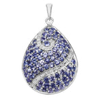 Tanzanite Pendant 4.68 Carats Sterling Silver