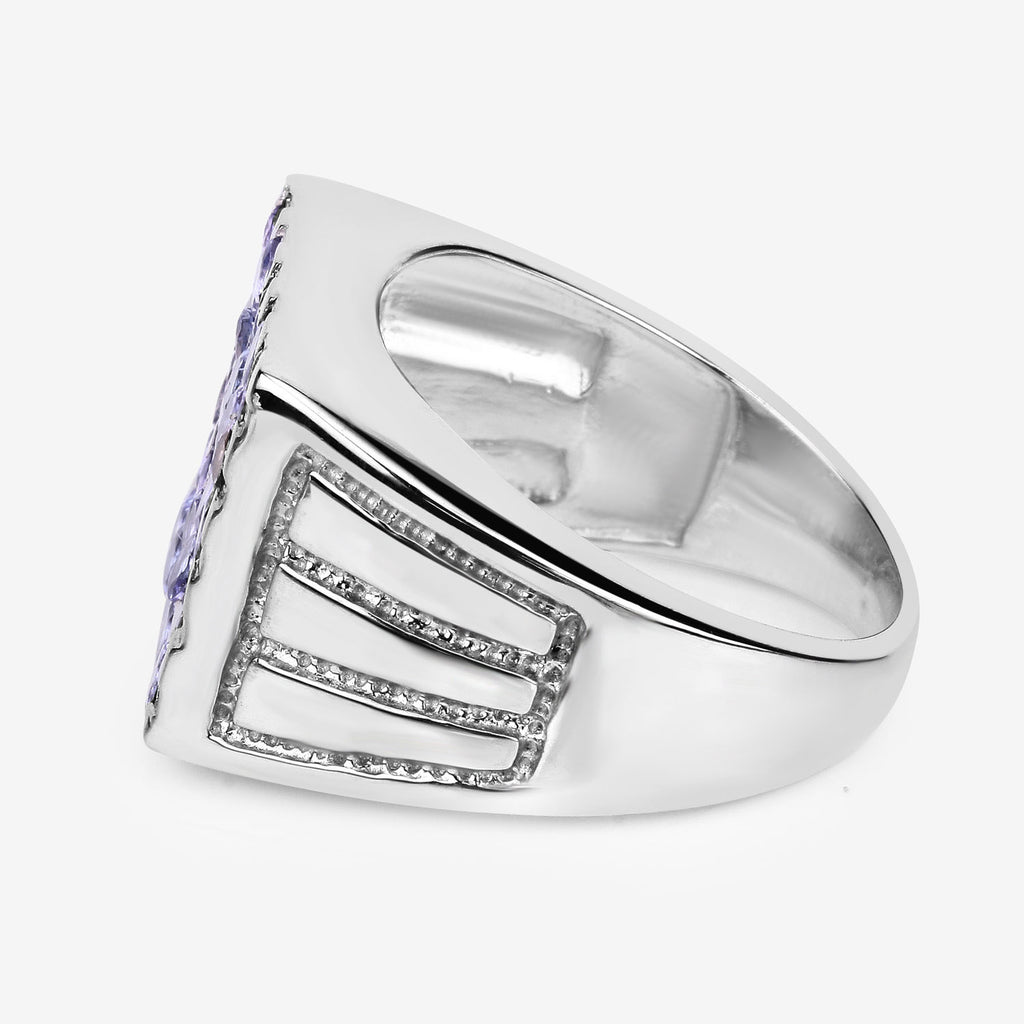 Tanzanite Ring 1.74 Carats Sterling Silver