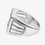 Tanzanite Ring 1.74 Carats Sterling Silver