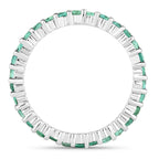 Zambian Emerald Ring 1 Carats 14K White Gold