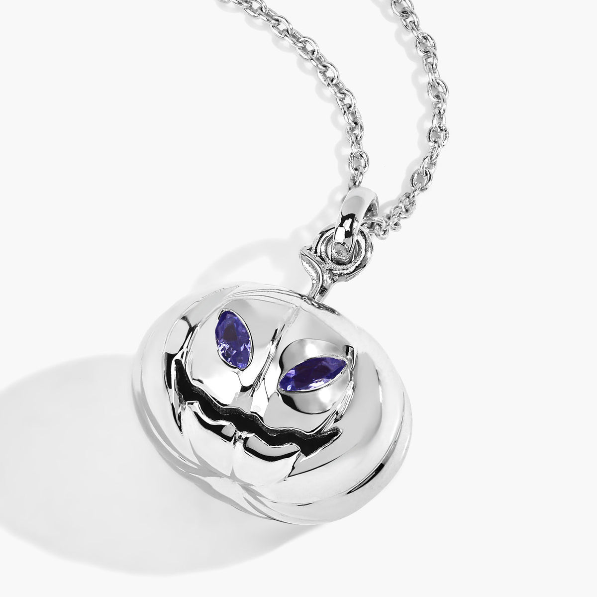 Tanzanite Jack-o'-Lantern Pendant 0.14 Carats Sterling Silver