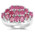 Ruby Ring 2.98 Carats Sterling Silver