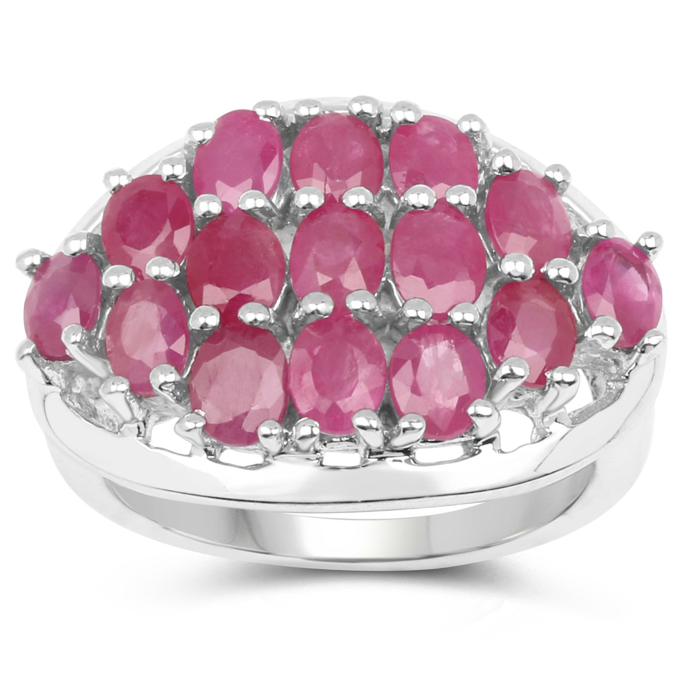 Ruby Ring 2.98 Carats Sterling Silver