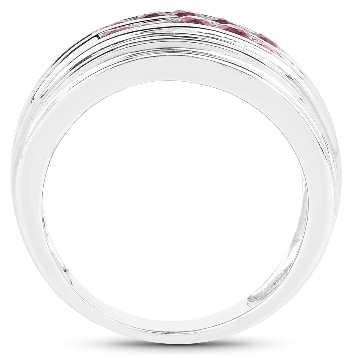 Pink Tourmaline Ring 0.98 Carats Sterling Silver