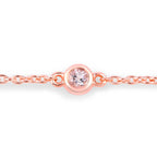 Morganite Bracelet 0.44 Carats Gold Plated Silver