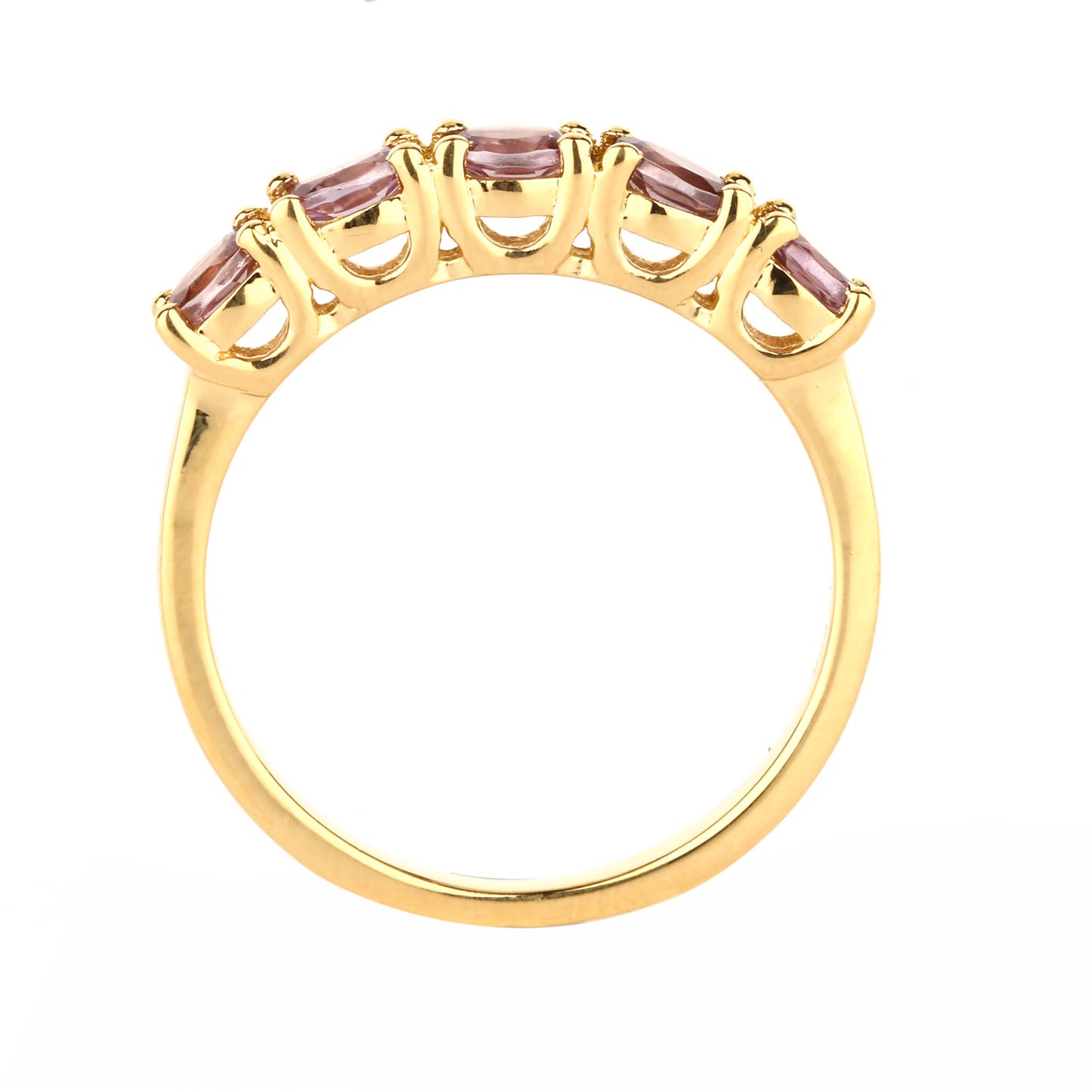 Color Change Garnet Ring 1 Carat Gold Plated Silver