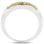Yellow Diamond Ring 0.2 Carats Sterling Silver