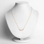Aquamarine Heart Necklace 0.22 Carats Gold Plated Silver