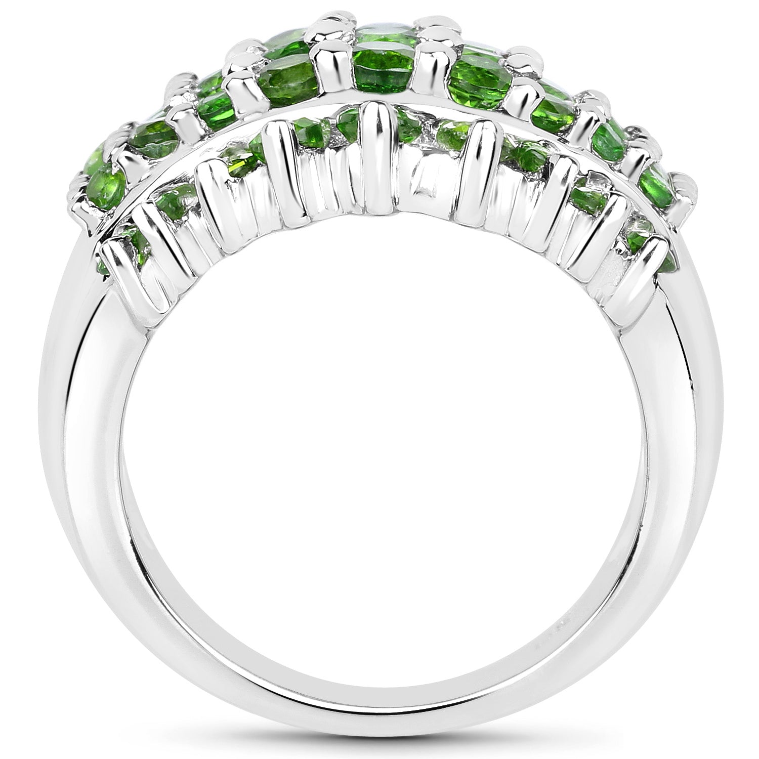 Chrome Diopside Ring 2.4 Carats Sterling Silver