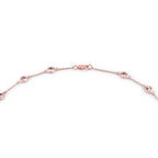 Morganite Necklace 4.48 Carats Gold Plated Silver