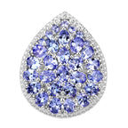Tanzanite Pendant 4.14 Carats Sterling Silver