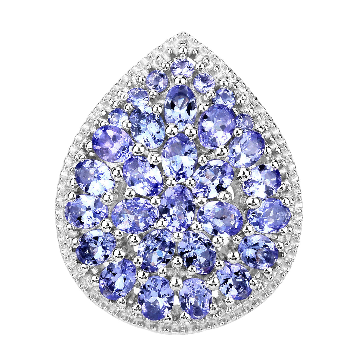 Tanzanite Pendant 4.14 Carats Sterling Silver