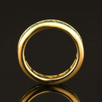 Natural Sakota Emerald Eternity Band Ring 2.2 Carats Gold Plated Silver