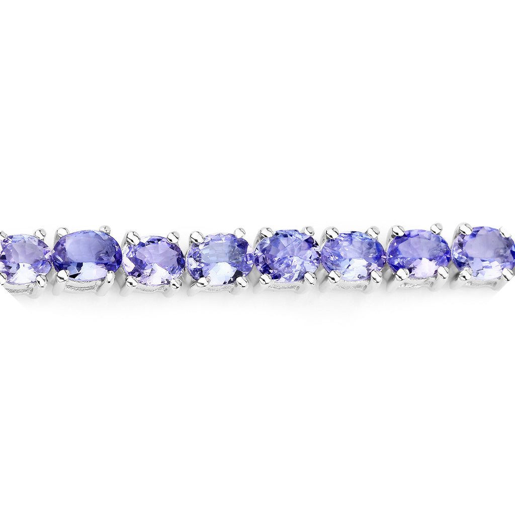 Tanzanite Tennis Bracelet 12.2 Carats Sterling Silver