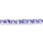 Tanzanite Tennis Bracelet 12.2 Carats Sterling Silver
