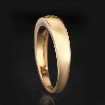 Yellow Diamond Ring 0.2 Carats 9K Yellow Gold