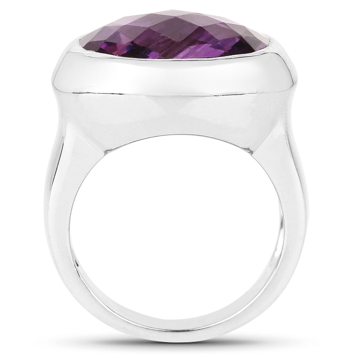 Amethyst Ring 8.24 Carats Sterling Silver