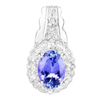 Tanzanite Pendant With White Topaz 0.76 Carats Sterling Silver