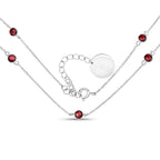 Garnet Necklace 2.08 Carats Sterling Silver