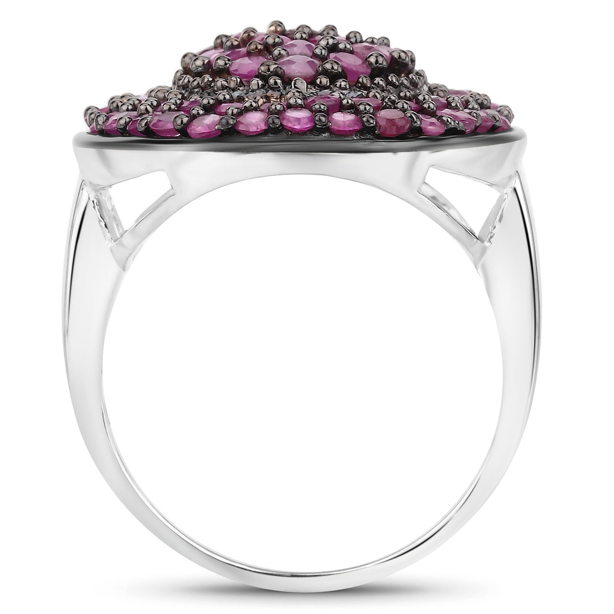 Ruby Ring 2.68 Carats Sterling Silver