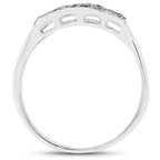 Blue Diamond Ring 0.46 Carats Sterling Silver