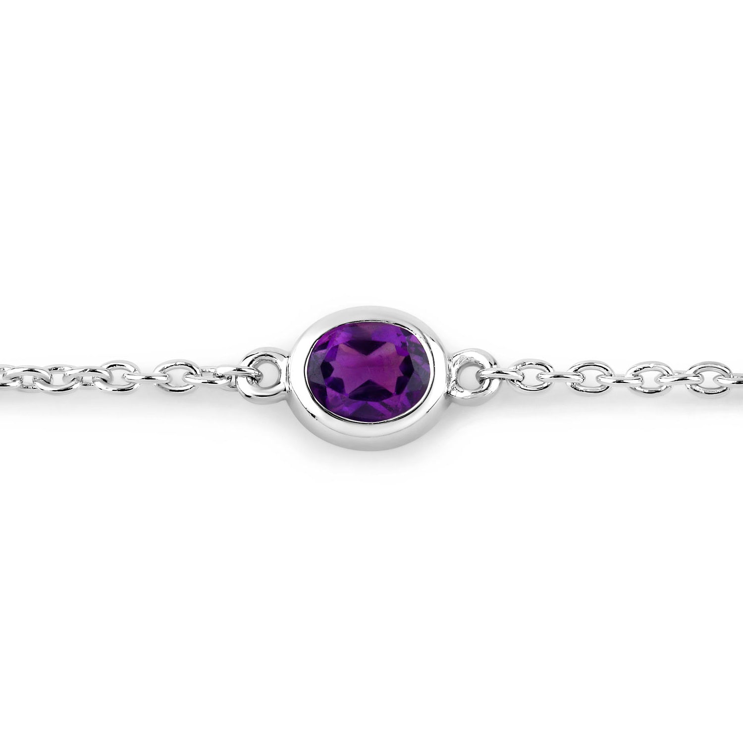 Amethyst Bracelet 1.68 Carats Sterling Silver