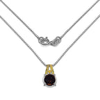 Smoky Quartz Pendant With Multicolor Diamonds 3.12 Carats Sterling Silver
