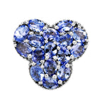 Tanzanite Heart Pendant 2.7 Carats Sterling Silver